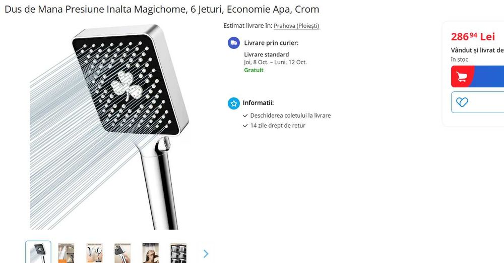 Para de Dus Magichome (4 Modele),  NOU