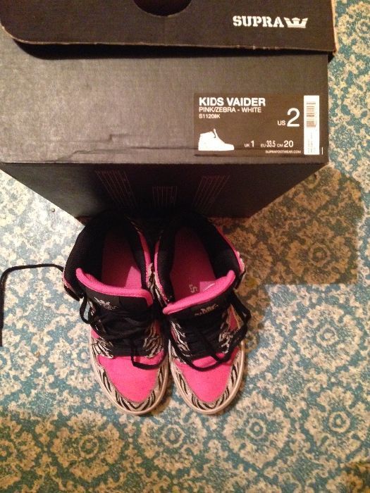 Оригинални кецове SUPRA за момиче - номер 33,5 и ADIDAS - 34 номер