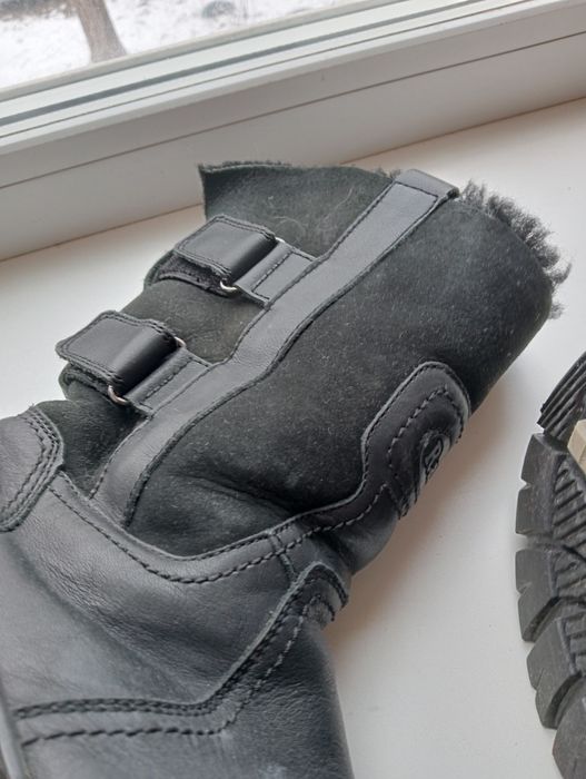 Теплые кожаные зимние берцы