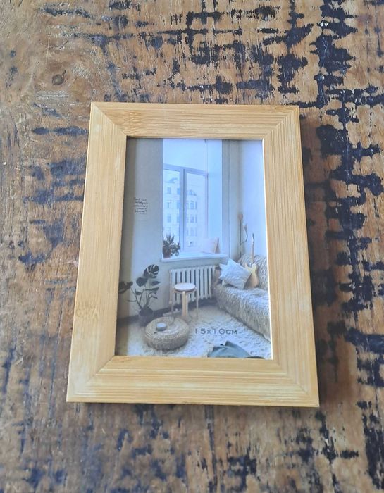 рамка за снимки с размер 15x10 см от естествено дърво бамбук