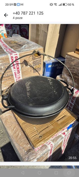 Vând ceaune din aluminiu noi cu capace de 3 l 5l8l 10l16l24l40l