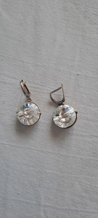 Сребърни обеци,с камък и без