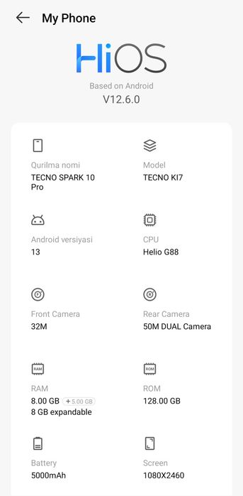 Hamma malumotlar rasmda bor Karobka dakumnt bor 1 qoʻl telefon