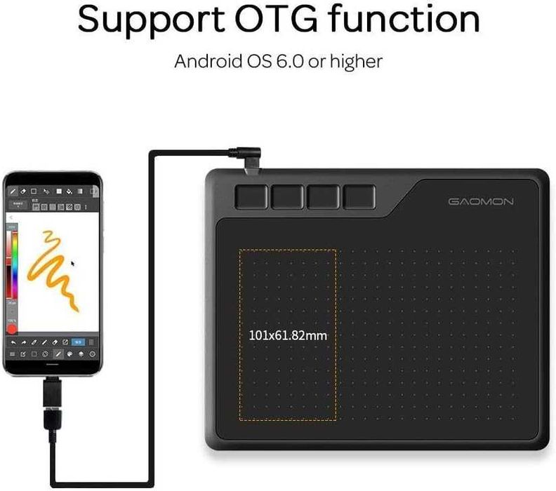 GAOMON S620  Графичен таблет за дигитално рисуване/ 2D 3D анимация/