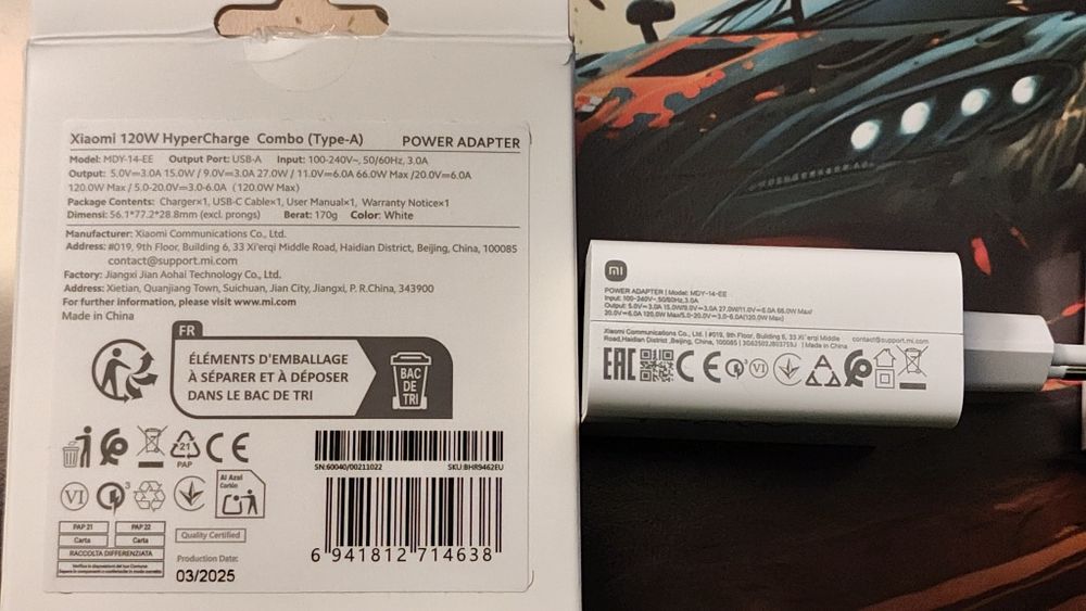 Incarcator original Xiaomi 120W