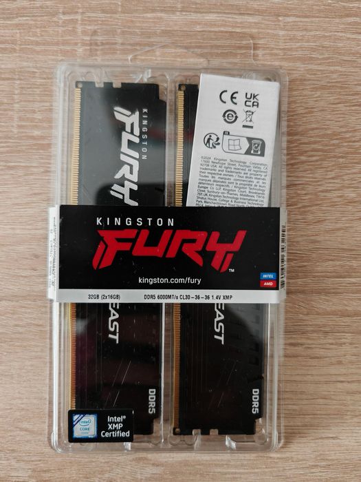 RAM DDR5 Kingston Fury BEAST 32Gb (2x16Gb) 6000 Mhz CL30