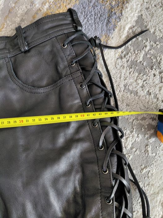 Pantaloni piele naturala y2k motosport