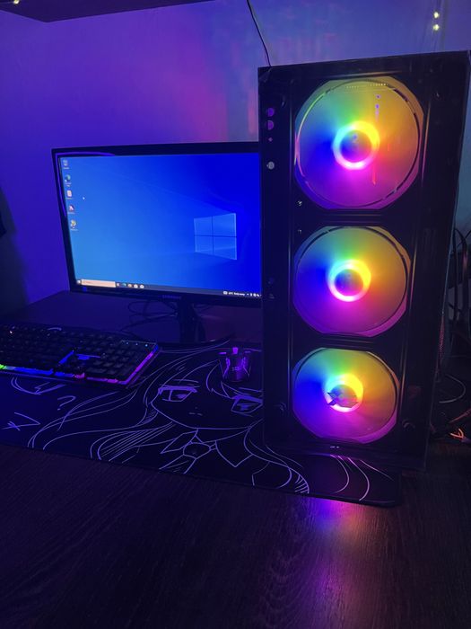 Игровой компьютер, пк, комплект, монитор, RX 580, i5 4440, SSD