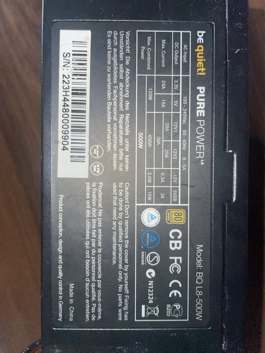 Sursa pc Be Quiet model BQ L-8 500W