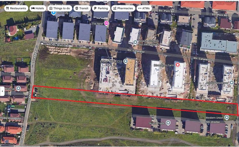 Teren de vanzare in Floresti, strada Porii