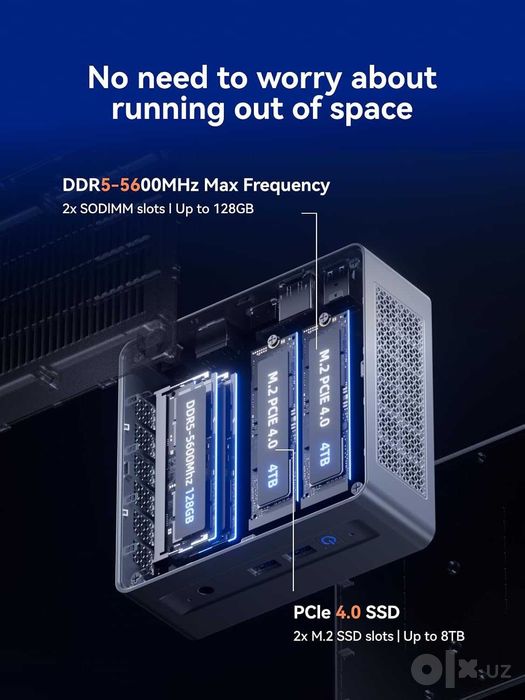 Mini PC Мини Пк MINISFORUM X1 Lite-255 Ryzen 7 H255 32GB DDR5 1TB SSD