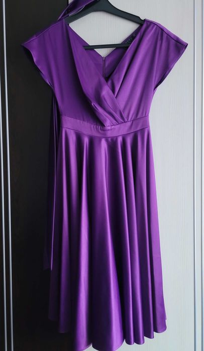 Rochie eleganta din tafta satinata violet pt. fete / domnisoare  mar.34 / XS    marca Pretty Girl