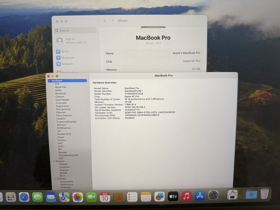 MacBook Pro 16" M1 Pro 32GB 1TB Гаранция — снимка 1
