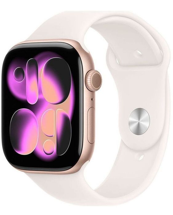 Apple Watch Series 11 GPS, 42 mm, M/L, Rose Gold Aluminium/Light Blush Sigilat Nou