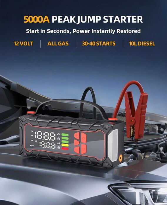 Пусковое устройство с компрессором Soramir 5000A/160PSI/10000mAh