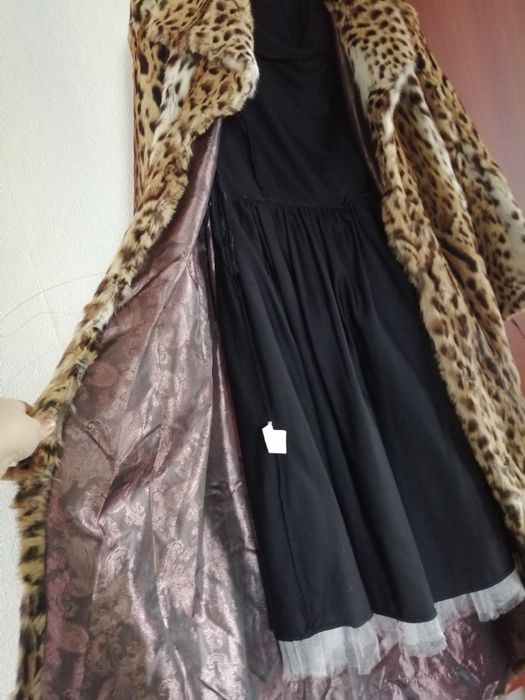 Шуба леопардовая