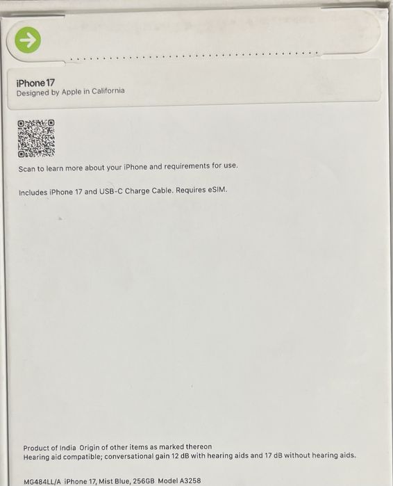 Продам новый не распечатанный айфон 17