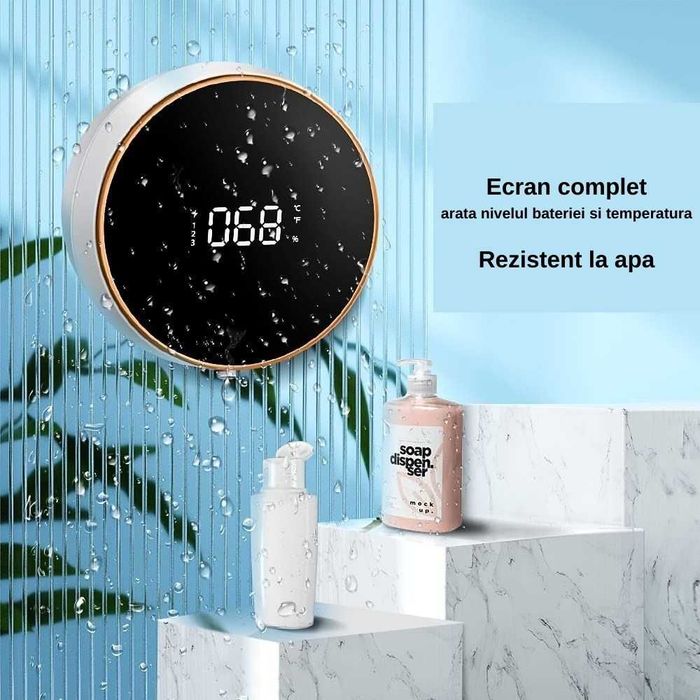 Dispenser automat pentru sapun spuma sau lichid, Alb