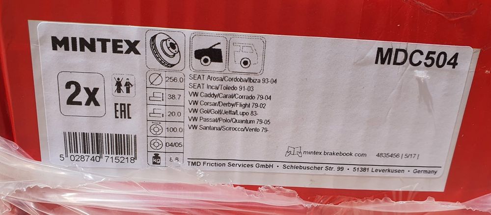 Disc frână față Volkswagen PASSAT  SEAT Discuri frână Passat Noi