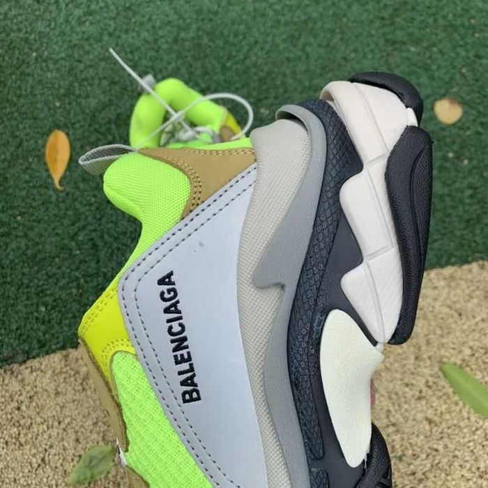 Balenciaga Triple S - Tan/Dark Green/Lime