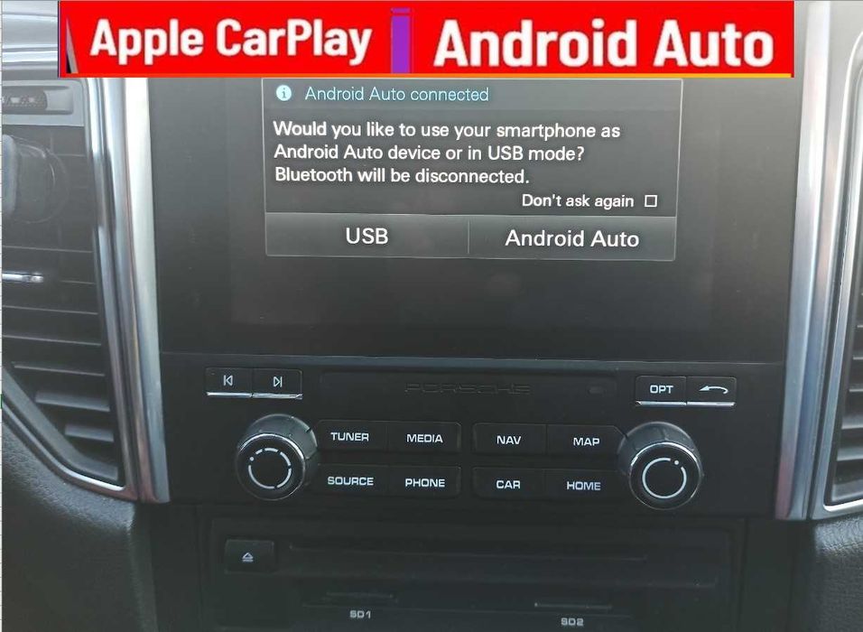 Активиране Apple Carplay Android конверсия карти USA EU Порше Porsche
