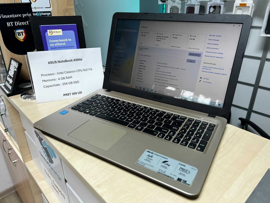 Laptop Asus NoteBook E504s N3710 Intel Celeron 4 GB Ram 256 SSD  * Garantie *Buy Back * deviceXchange