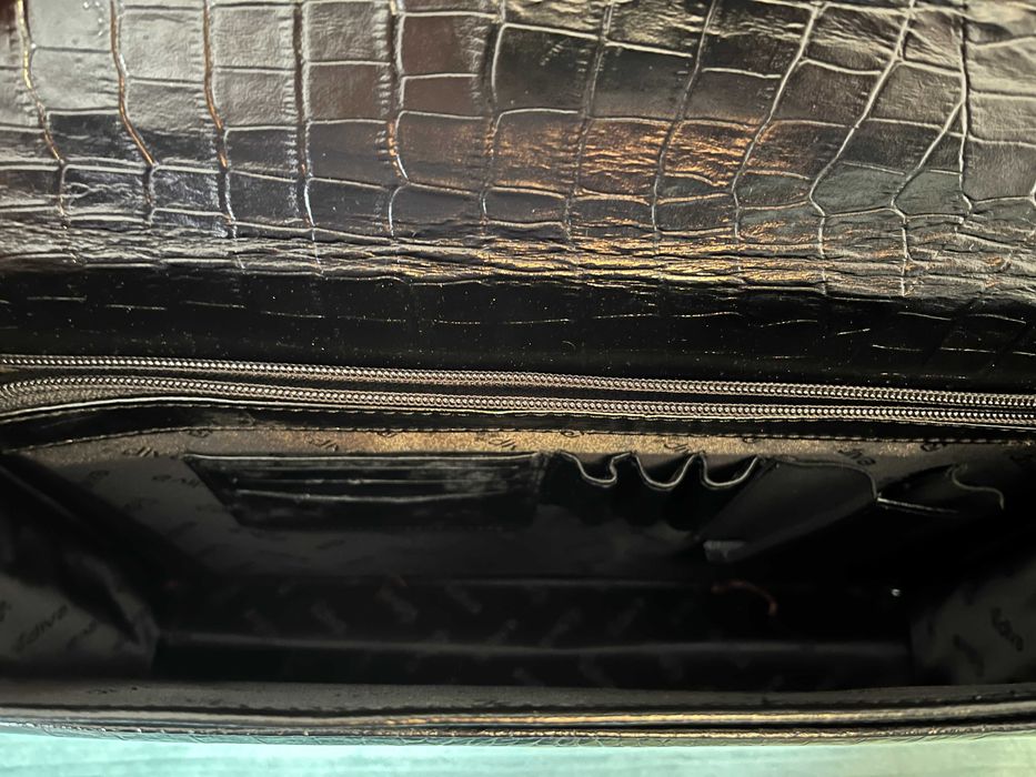 Geanta / servieta din piele naturala, stil diplomat, dama