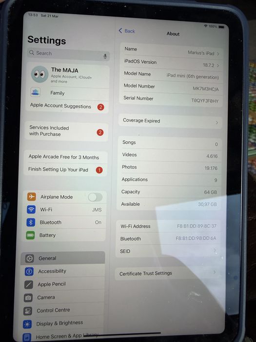 iPad mini 6 (2021) – 64GB - excelent!