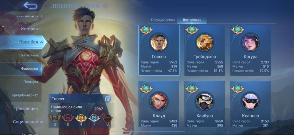 Аккаунт мобайл легендс/ mobile legends