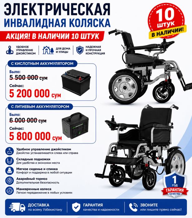 Электрическая инвалидная коляска АКЦИЯ! СКИДКА