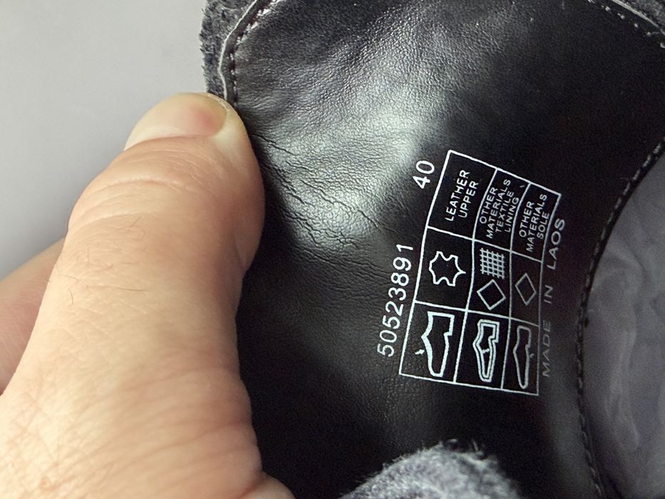 Hugo Fabyan ghete/bocanci din piele neagra marimea 40 noi originali