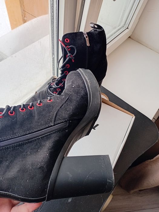 Сапожки замшевые