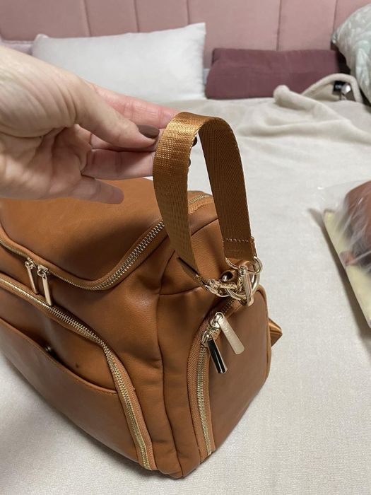 Кожена раница за количка с аксесоари