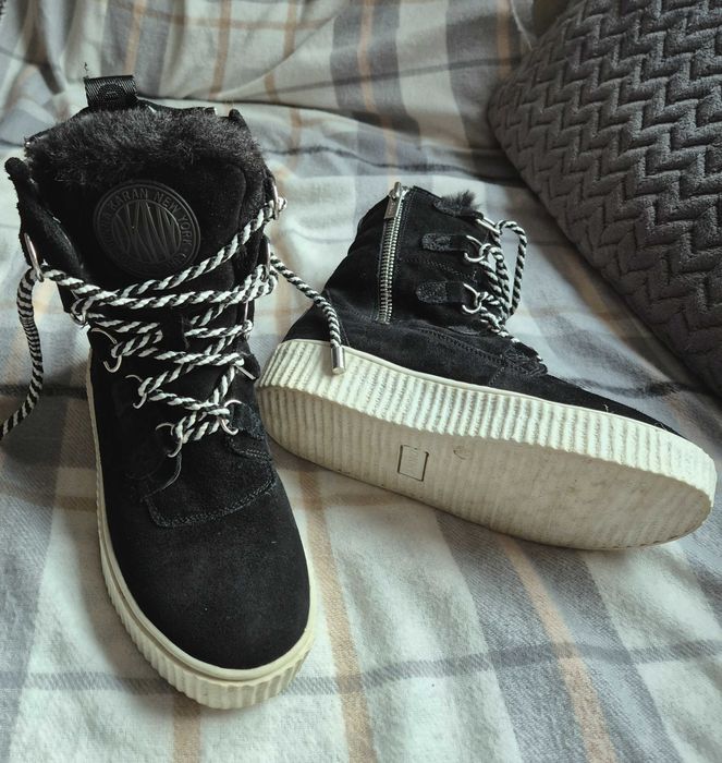 Дамски боти DKNY Montreal Boots черни, велур, 39