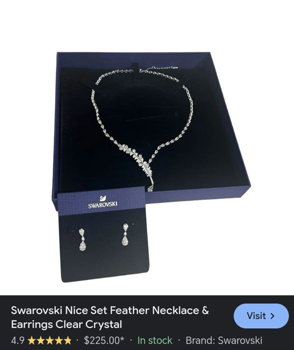 Set lant cu cerceii SWAROVSKI