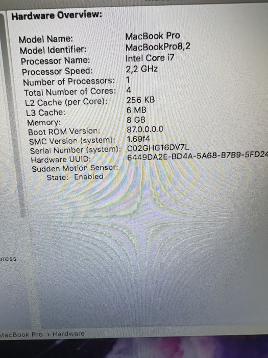 Macbook pro 15  Late 256gb Ssd  500HDD