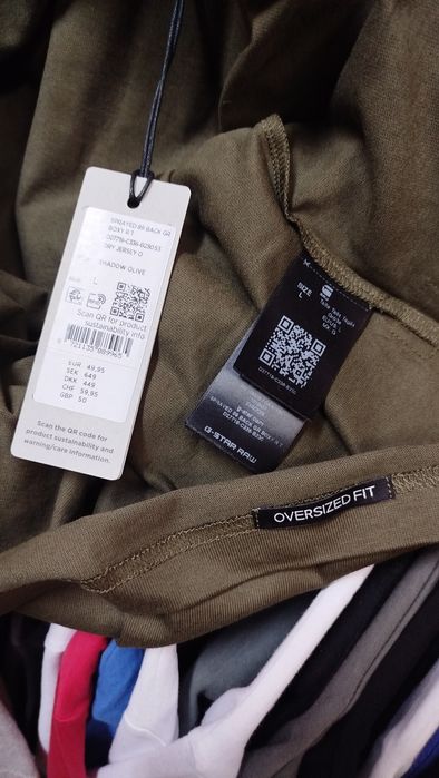 Уголемена тениска G-Star Raw Sprayed L , XL нова мъжка зелена