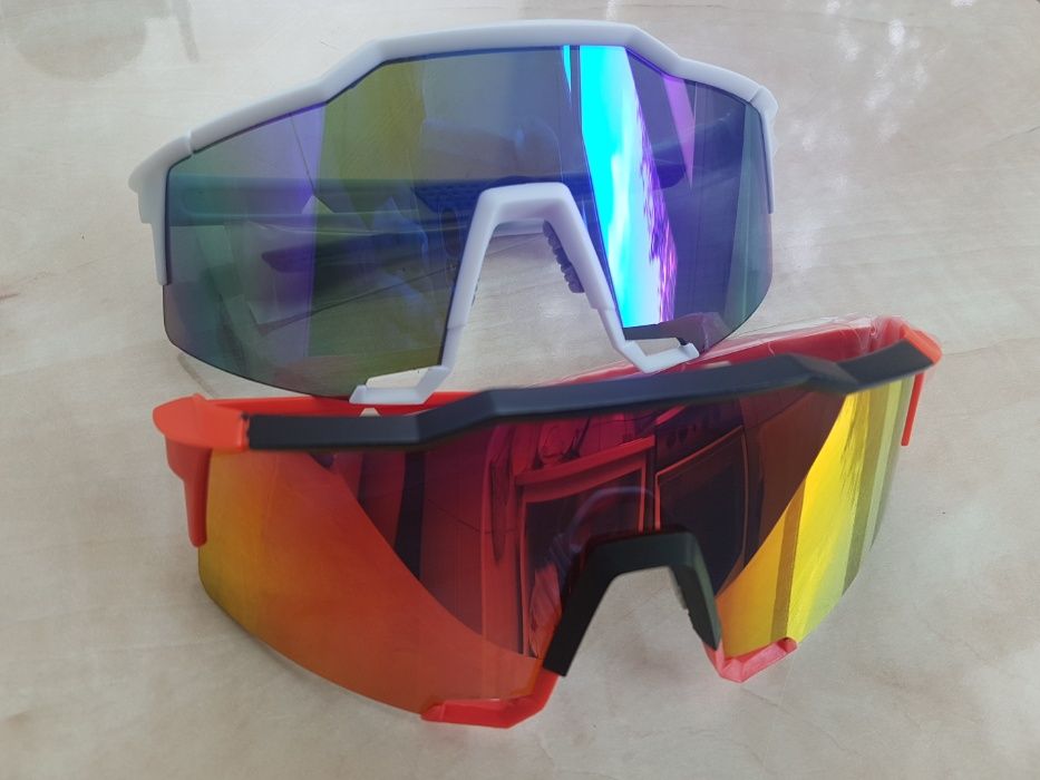 Ochelari ciclism 100% Speedcraft Sagan noi cu 3 lentile toc saculet