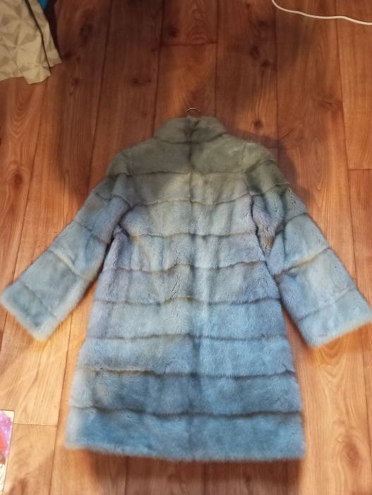 Шуба из голубой норки