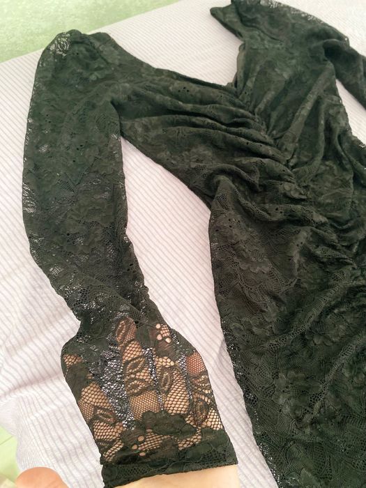 Черное платье кружевное