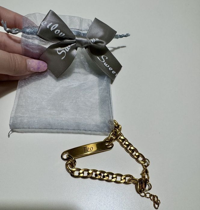 Bratara “Teo” placata cu Aur 24 k