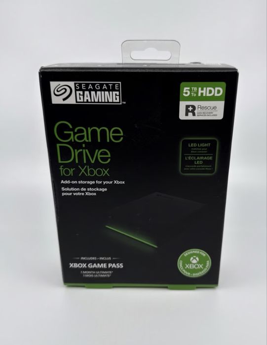 Външен хард диск Seagate Game Drive за Xbox, 5TB, USB 3.0, Черен