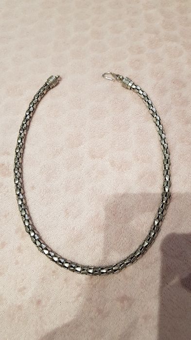 Superb lant argint masiv vintage 925 impletit sarpe,stare foarte buna