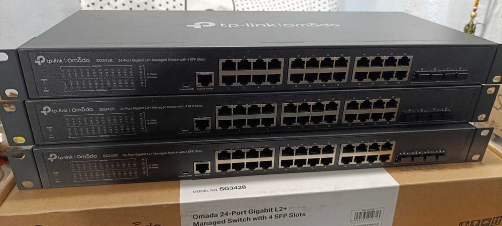 tp-link TL-SG3428 (3ШТ) 24‑портовый гигабитный управляемый коммутатор
