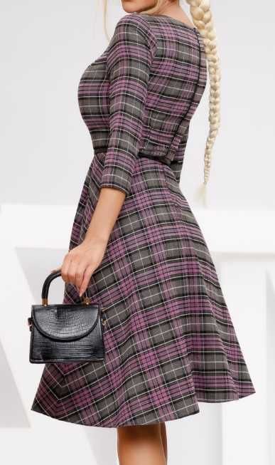 Rochie casual in carouri Athmosfere marimea 38