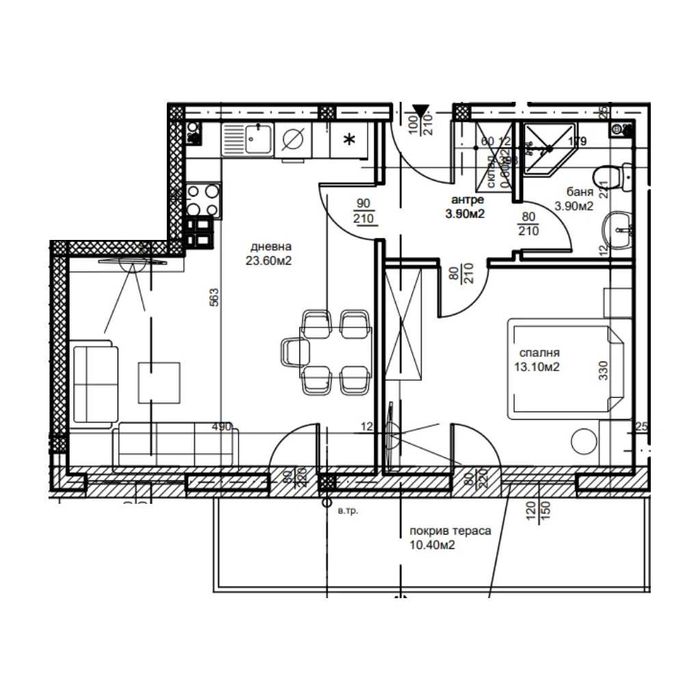 Продава се Двустаен апартамент в Пловдив, Беломорски - 71 кв.м за 1041 €/кв.м - Снимка #1