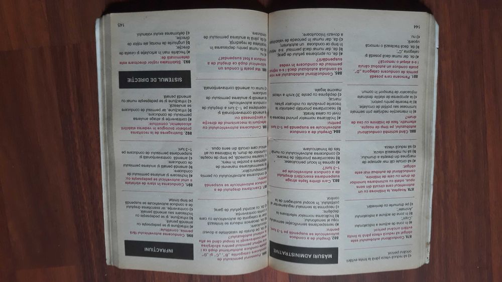 Vând manual pentru obținerea permisului A, B, C, D, E și Tractoare
