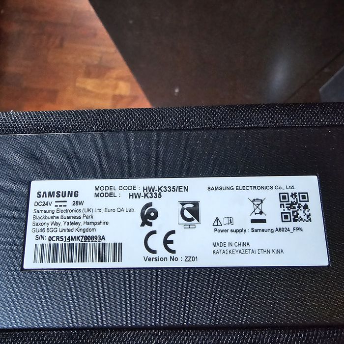 Samsung HW-K335 2.1 Soundbar 130W + субуфер, Bluetooth, дистанционно