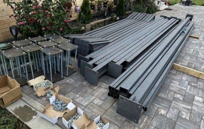 Vand hală metalică 10 m lățime cu 20 lungime 4 m la streașină de pe st