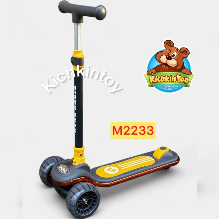 Samakat Сaмокт Bolalar samokati sveti yonadi ovozi chiqadi